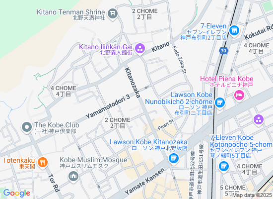 Map of ケイクスタンド 兵庫県神戸市中央区山本通2-14-28