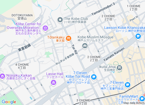 Map of VIVA VIN VIVANT 〒650-0003 兵庫県神戸市中央区山本通３丁目７−２ 関西華僑洋服業公会１階