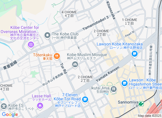 Map of サマーシュ+Ça+marche 兵庫県神戸市中央区山本通3-1−3