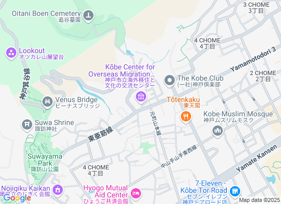 Map of C.A.P.%EF%BC%8FKOBE+STUDIO+Y3 兵庫県神戸市中央区山本通3-19-8